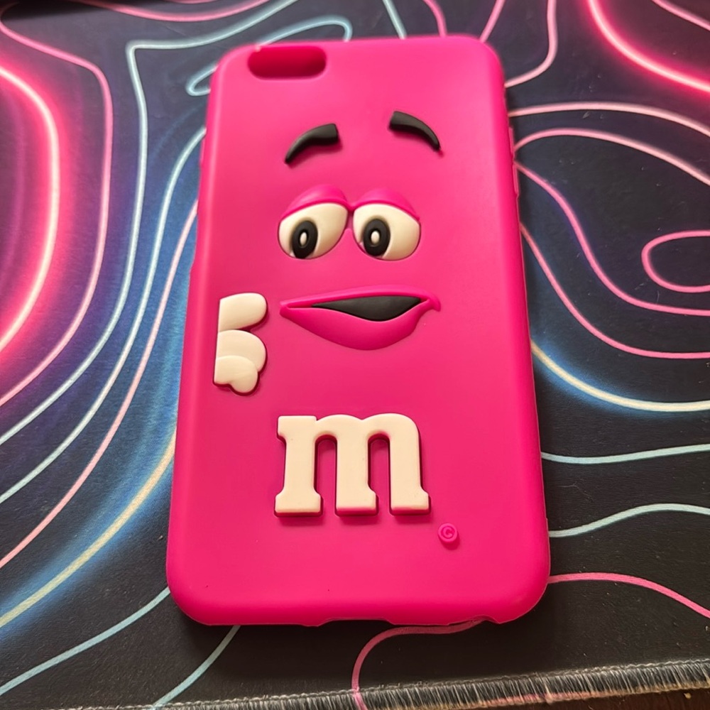 M&M'S Pink and White Silicone Phone Case